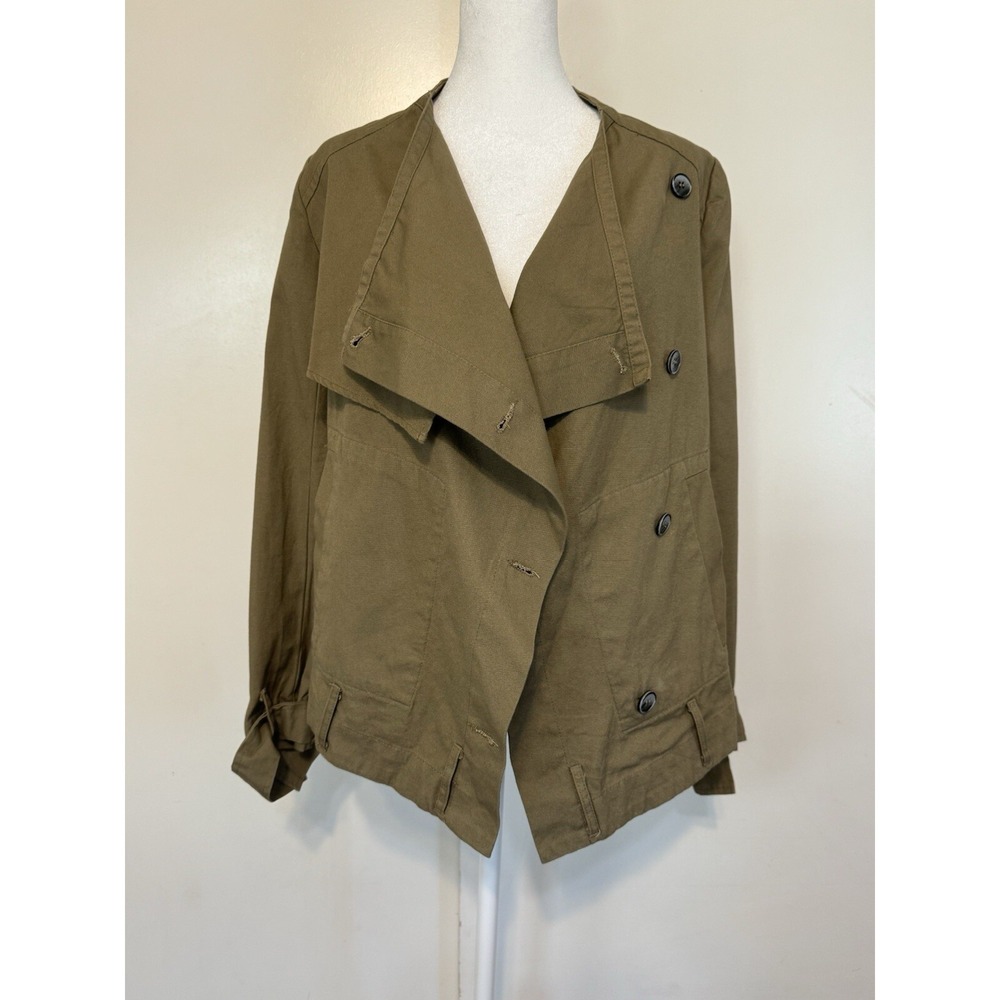 MOON RIVER Khaki Oversized Cotton Lightweight Jacket  Size XS